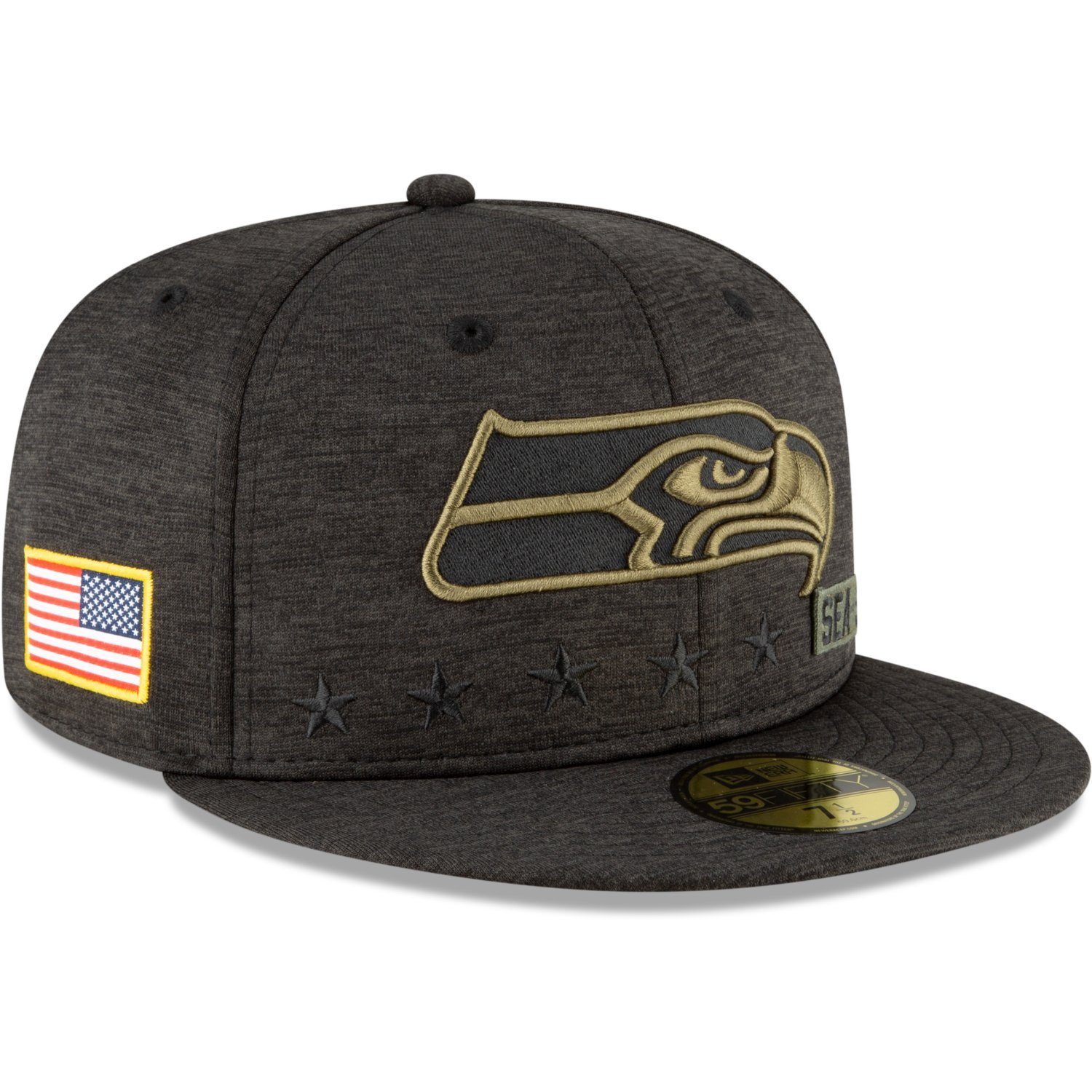New Era Fitted Cap 59FIFTY Seahawks Seattle 2020 to Salute Service NFL