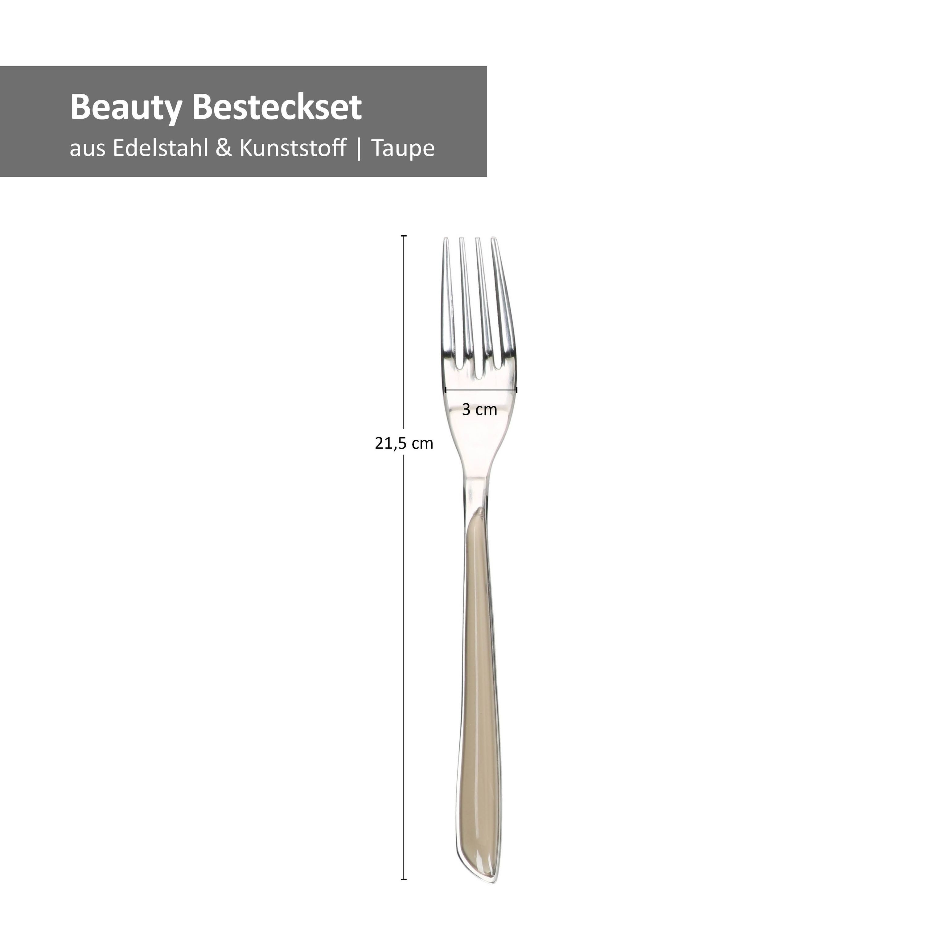 Ritzenhoff & Breker Besteck-Set Ritzenhoff Beauty Besteck 120x Menügabel taupe, Edelstahl – Bild 2 von 2