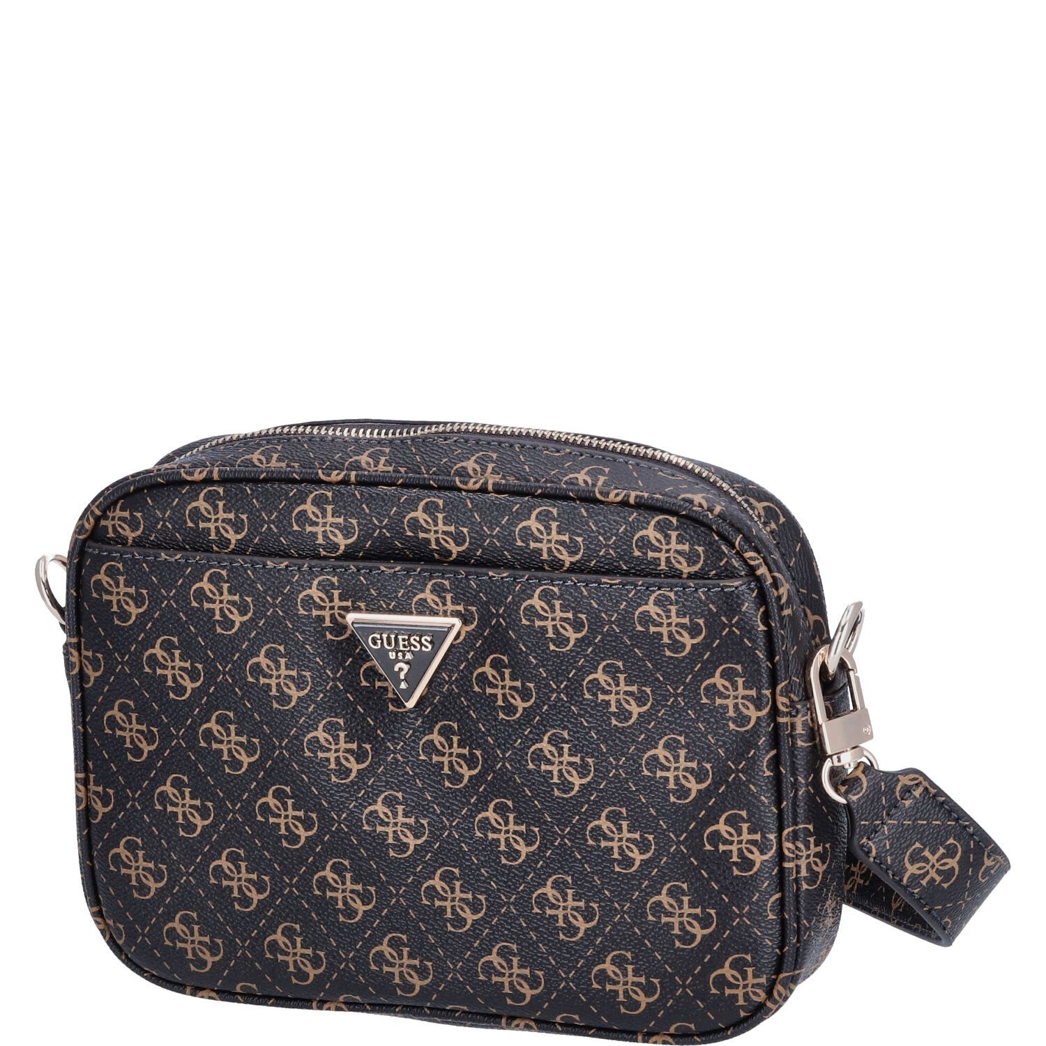 Umhängetasche GUESS Damen Schultertasche Meridian Brown Logo