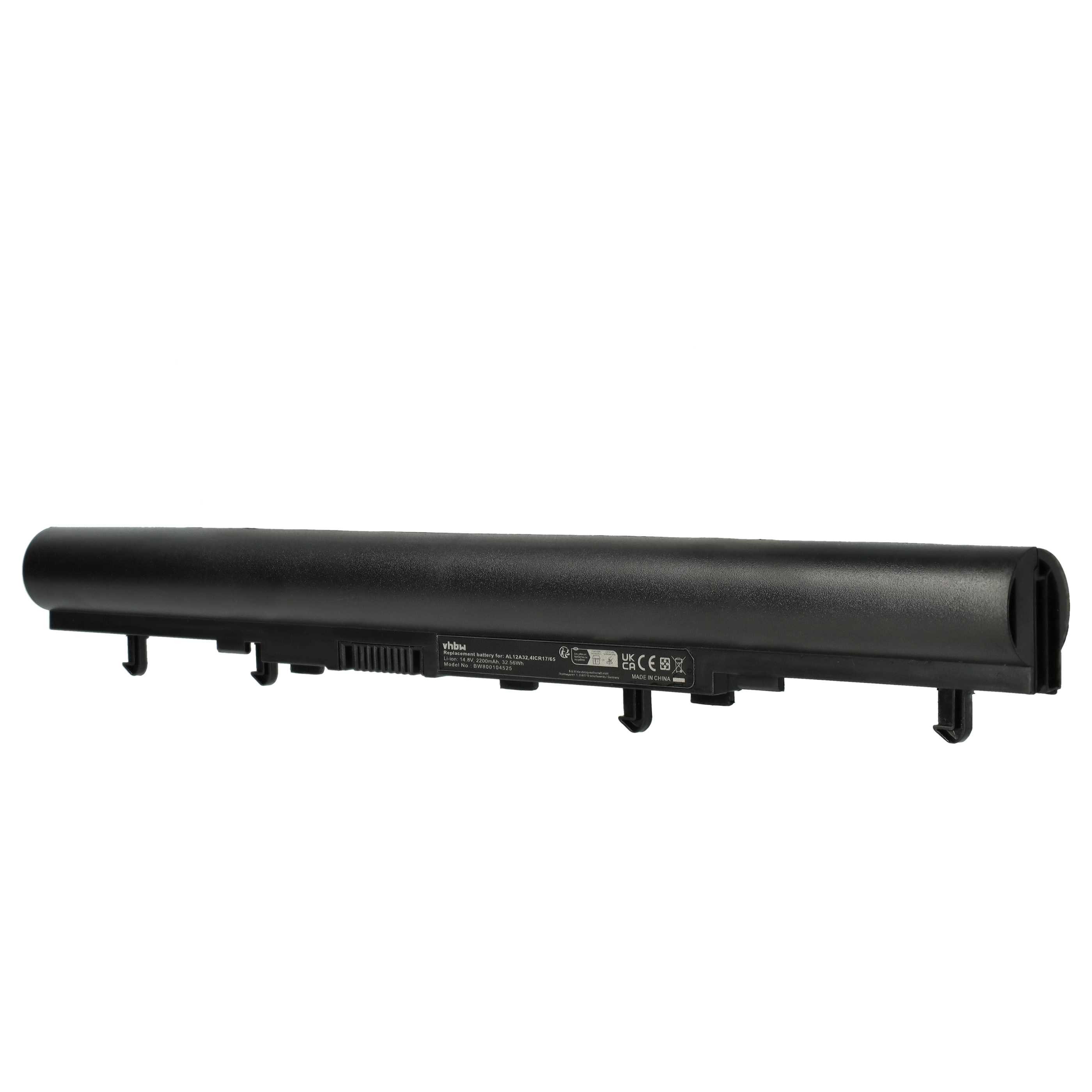 vhbw Akku passend für Acer Aspire V5-571, V5-551G, V5-571PG, V5-WE2, Laptop-Akku Akku Li-Ion 2200 mAh (14,4 V, 1 St), Leistungsfähiger Austausch-Akku für Notebook, Wiederaufladbar, Jede