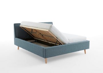 meise.möbel Holzbett Polsterbett Frieda, ocean, 140/160/180 x 200 cm, verschiedene Größe
