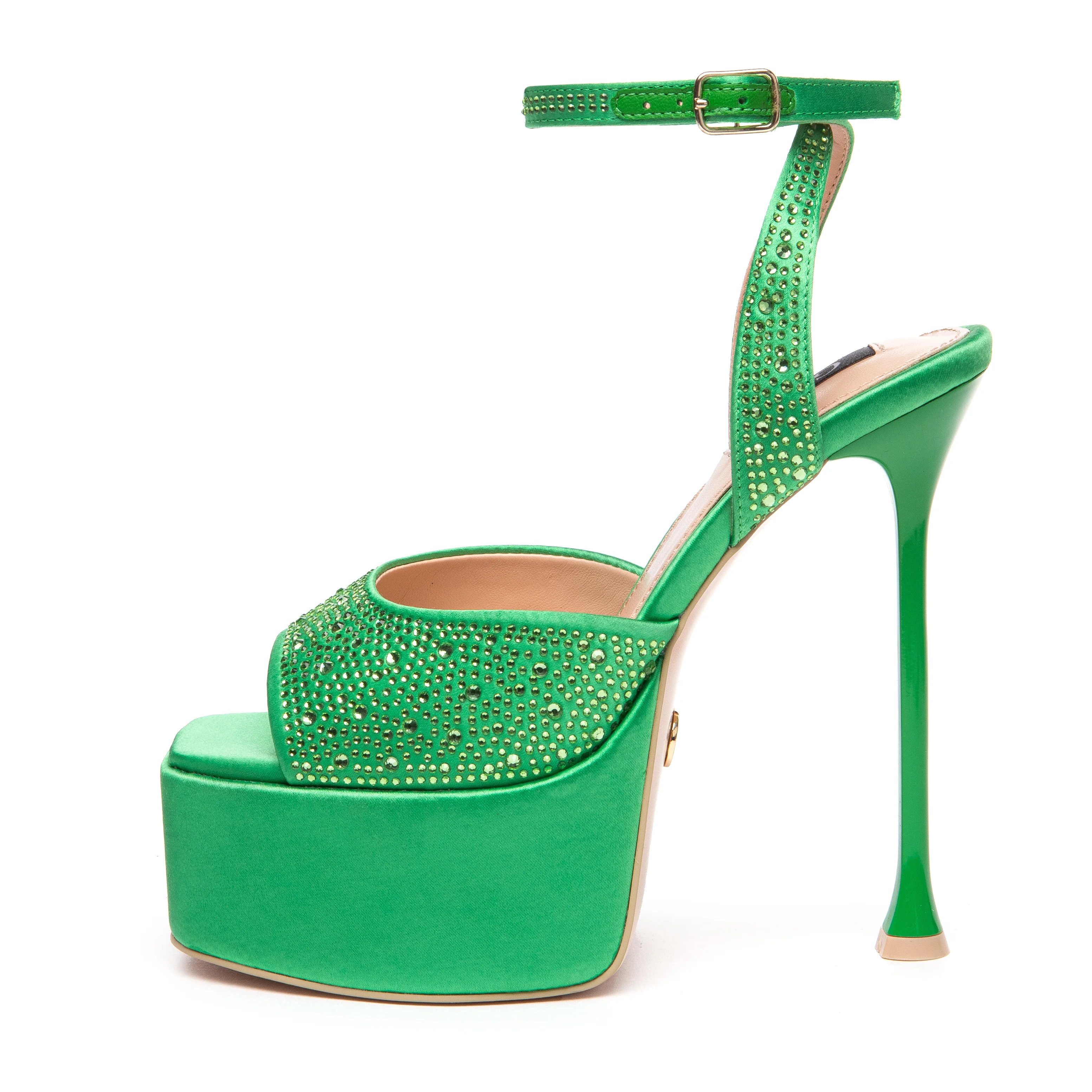 Giaro GALA High-Heel-Sandalette 15 cm Absatzhöhe, 5 cm Plateau, Strass