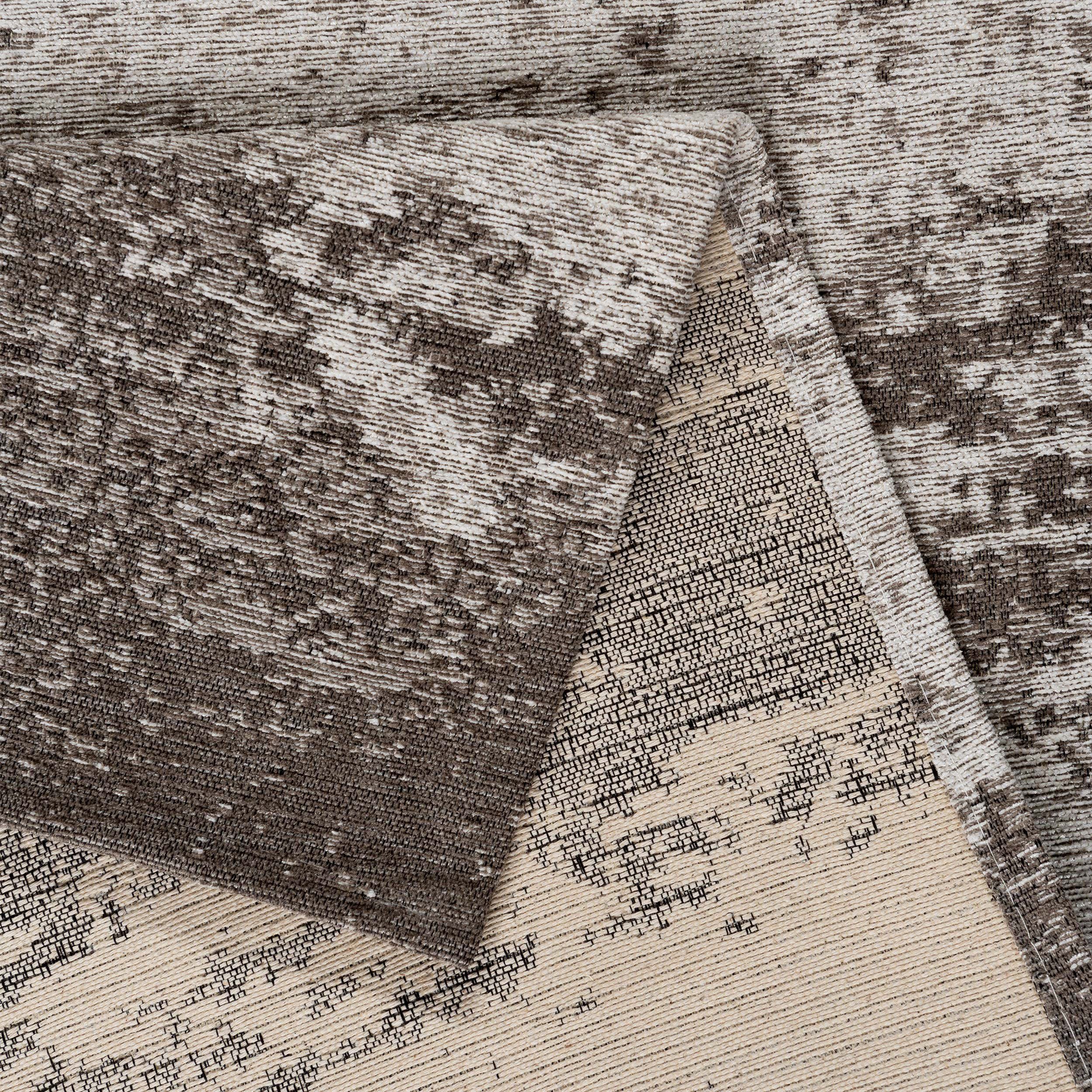 Teppich Carina mm, 6963, rutschfest, abstraktes rechteckig, 8 Sehrazat, Marmor-Optik, waschbar, Flachgewebe, Design Höhe