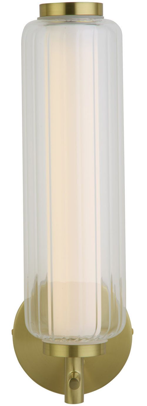 Searchlight LED Wandleuchte Mod-LED-Wandleuchte, Satiniertes Messing, Opalacryl, LED fest integriert