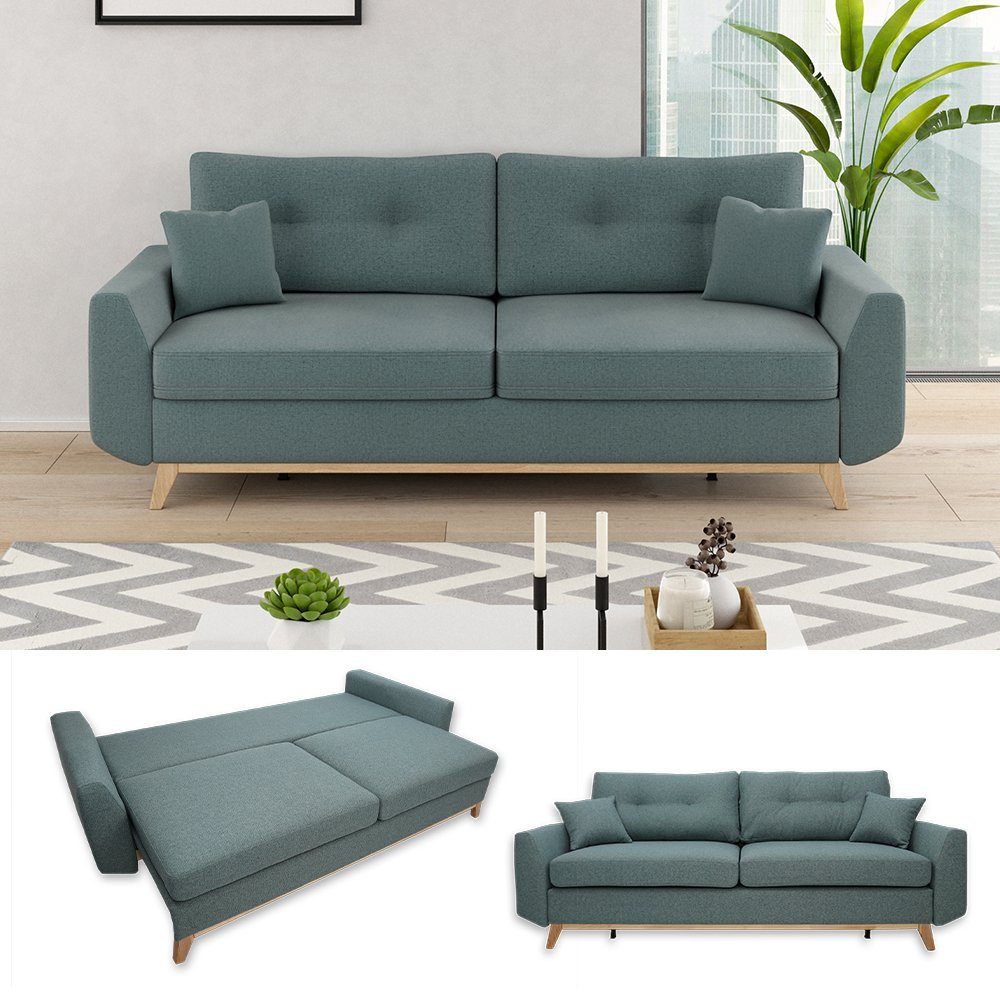 VitaliSpa® Schlafsofa Sidney, Blau, 230 cm günstig online kaufen