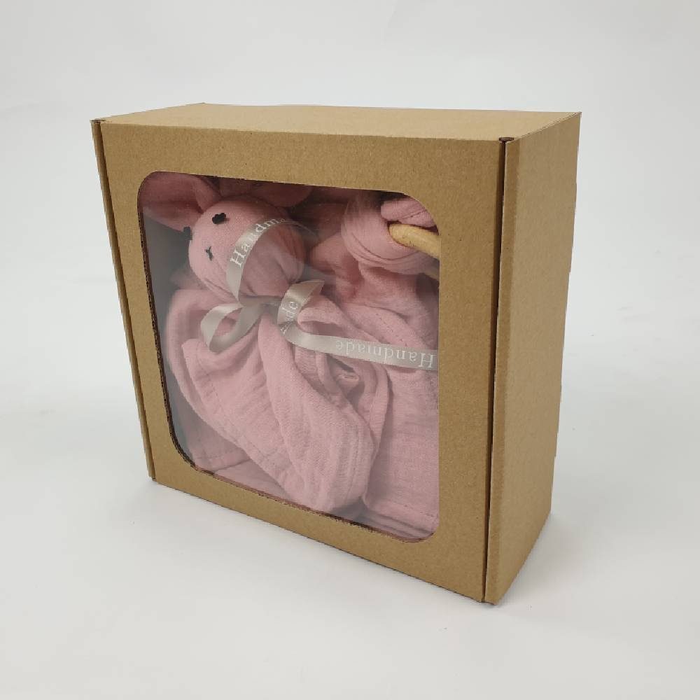 Babymajawelt Neugeborenen-Geschenkset Musselin Geschenk Set 4 tlg Beißring Knistertuch etc. (Motorik & Sinne Set, 4-tlg., 4 Teile: Beißring, Beißtuch, Kuscheltier, Musselintuch) Geschenk zur Geburt, Erstausstattung Besonders Weich & Zart