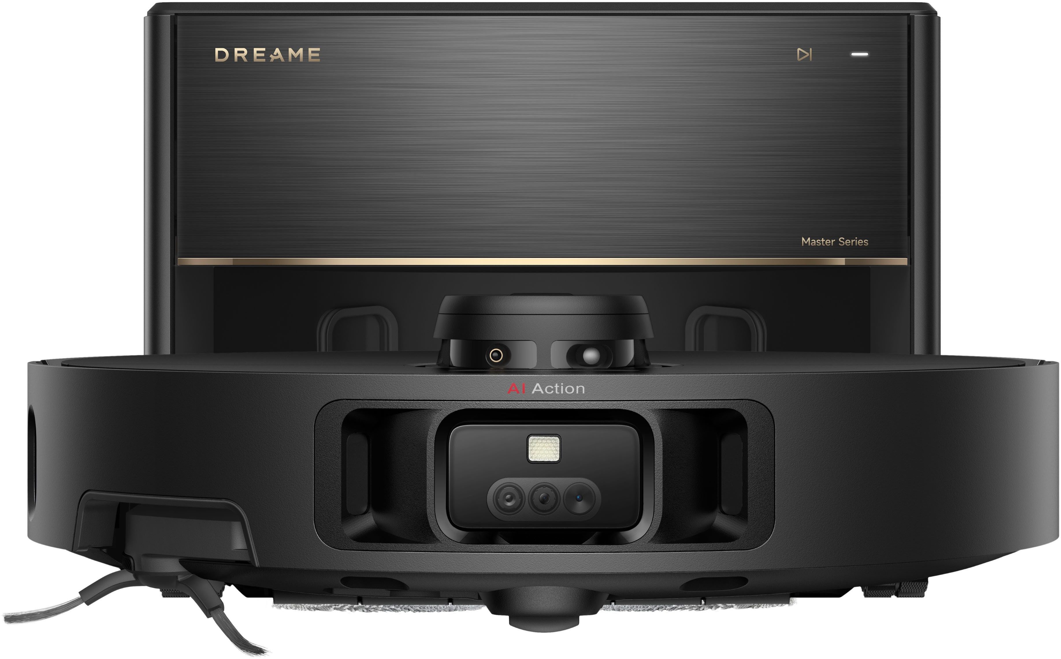 Dreame Saugroboter mit Wischfunktion Dreame X40 Master, direkter Wasseranschluss, 1000 W, 12.000Pa Saugkraft, 8-in-1-Basisstation mit automatischer Wartung