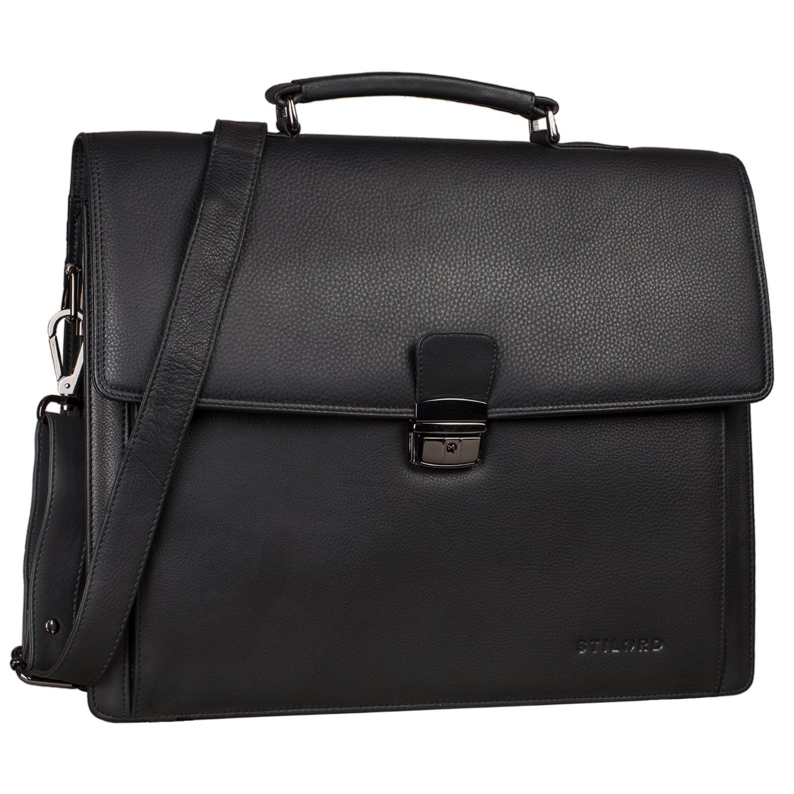 STILORD Laptoptasche "Noel" Aktentasche Leder Herren Vintage