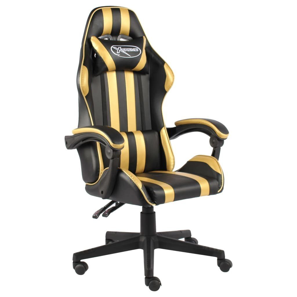 furnicato Gaming-Stuhl Schwarz und Golden Kunstleder (1 St)