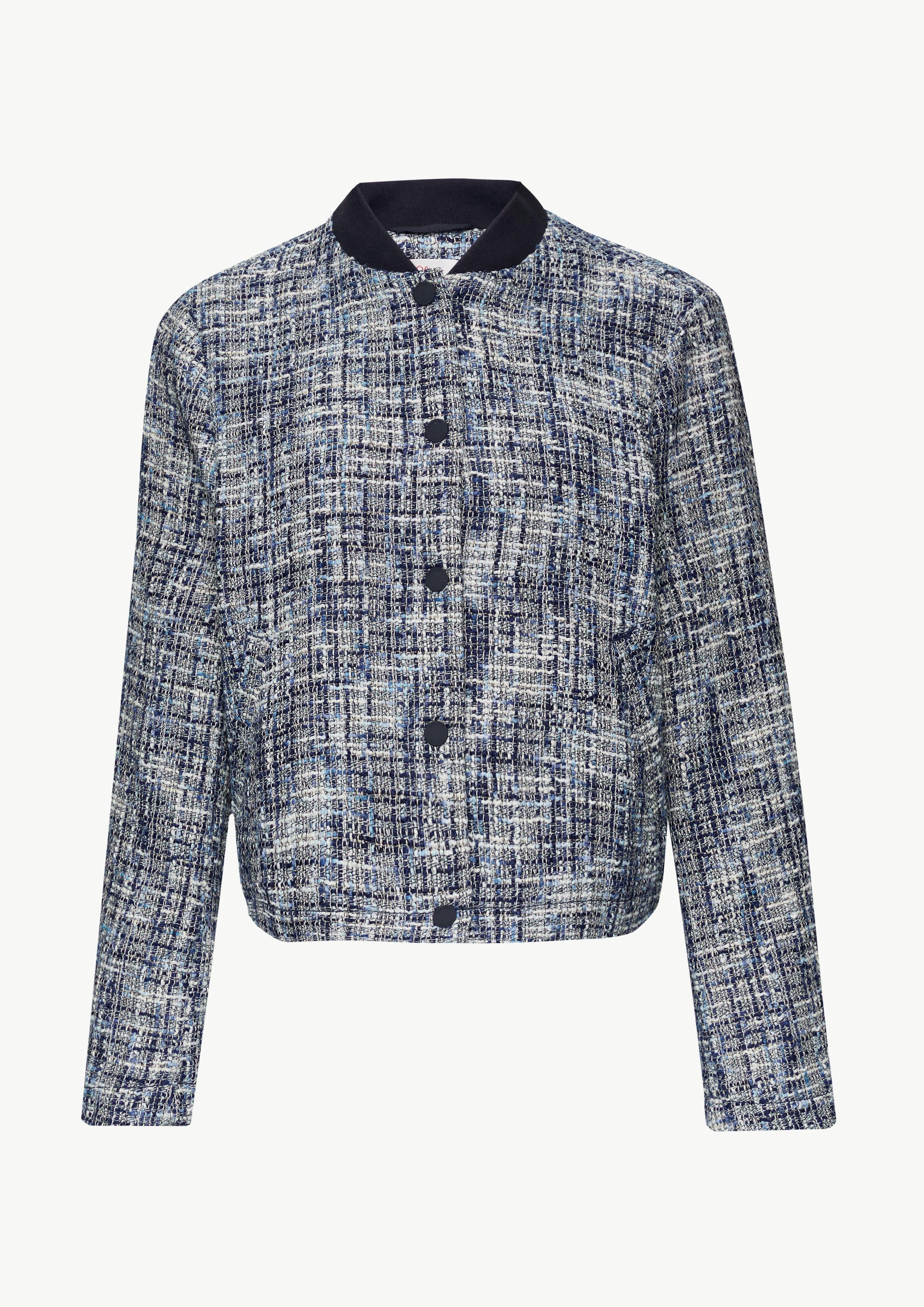 Funktionsjacke Jacke in Bouclé-Optik mit Metallic-Garn