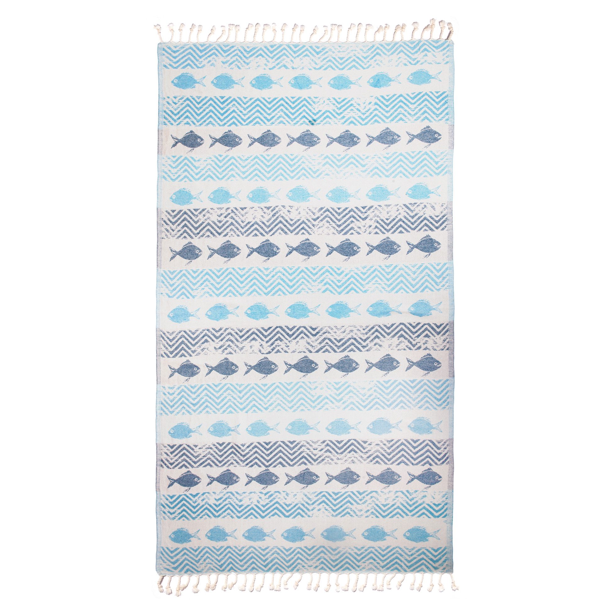 ANEMOSS Hamamtücher Anemoss Fische Peshtemal, 100% Baumwolle, 100x180 cm, Made in Türkiye, (1-St)