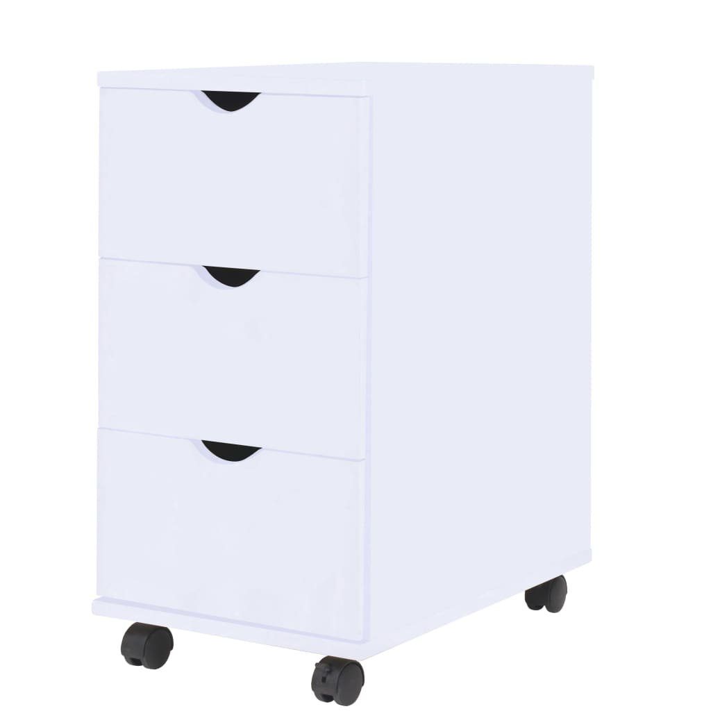 Rollcontainer Schubladenelement 33×45×60 cm Weiß