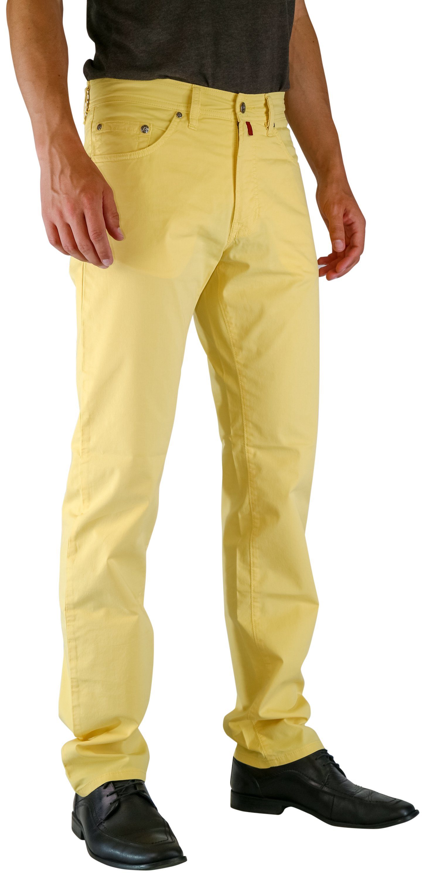 5-Pocket-Jeans summer sun PIERRE Cardin Pierre 2021.45 yellow DEAUVILLE air CARDIN 3196 touch