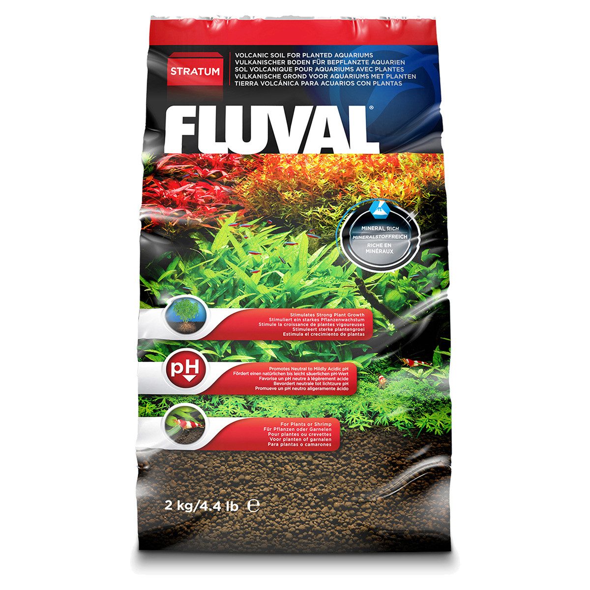FLUVAL Aquarien-Substrat Stratum für Pflanzen und Garnelen Inhalt: 2 kg