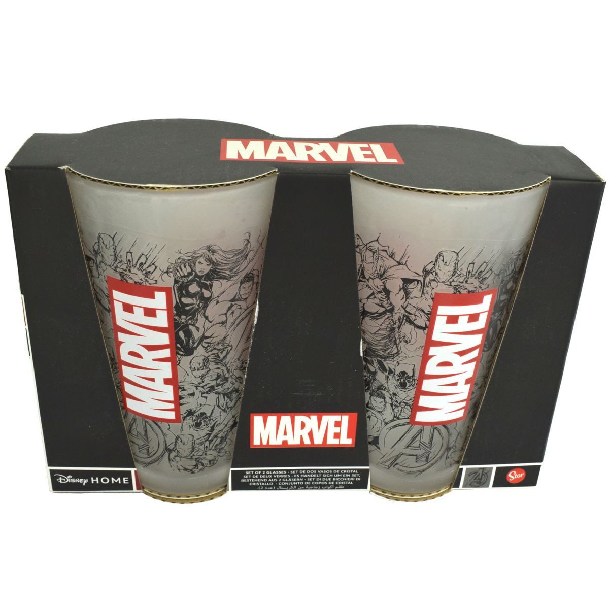 Stor Tasse Trinkglas Set im Geschenkkarton 2er Set verschiedene Motive, 1-tlg., Borosilikatglas, authentisches Design