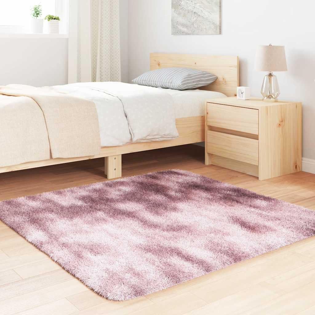 vidaXL Teppich Teppich Shaggy Hochflor NAVARRA Altrosa 120x120 cm Polyester günstig online kaufen