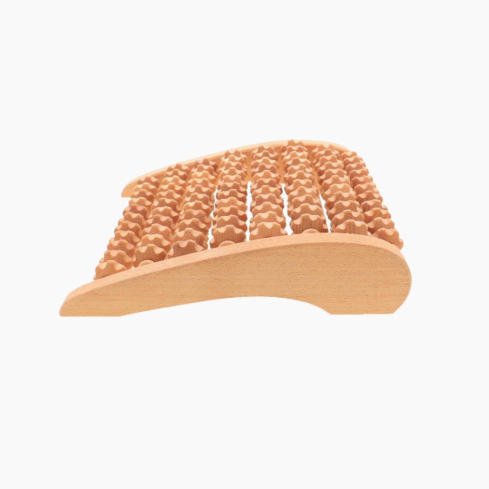Gravidus Fußmassagegerät Fußmassageroller asymmetrisch Holz 28x26 cm – Bild 2 von 5