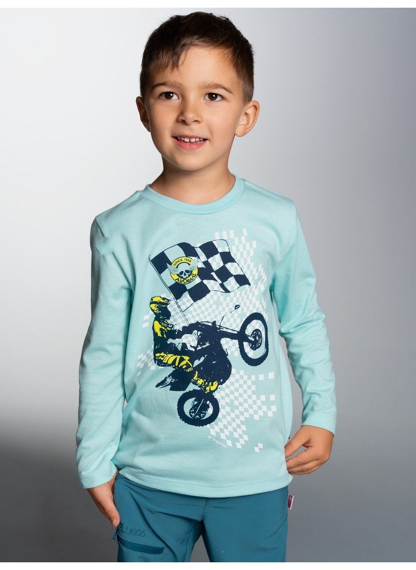 Trigema Sweatshirt TRIGEMA Langarmshirt mit sportlichem Motorrad-Print