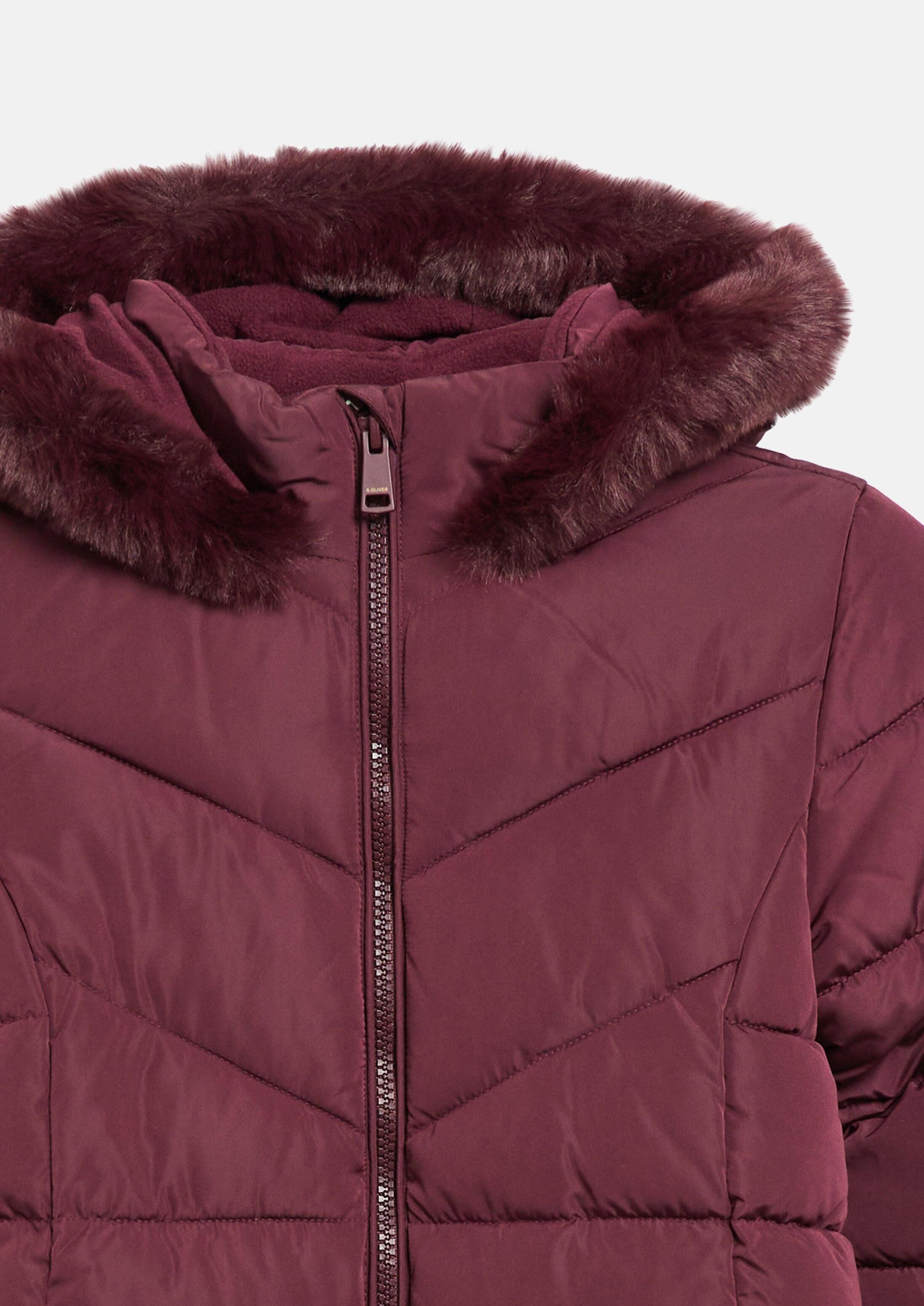 s.Oliver Winterjacke Outdoor-Mantel Wetterfester Wintermantel mit Plüsch-Detail – Bild 4 von 4
