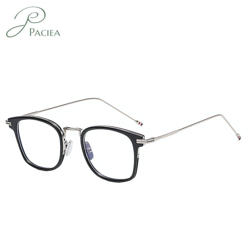 PACIEA Brille British Academy Style Blue Ray Brille silbrig