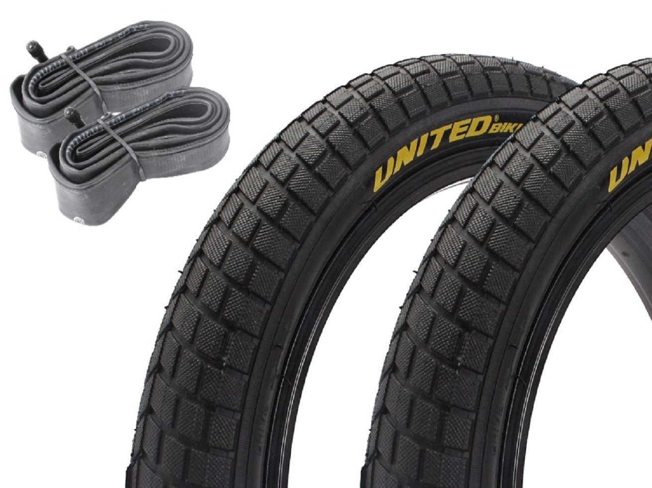 KHEbikes Fahrradreifen BMX Reifen Set KHE x UNITED 16 Zoll x 2,125 inkl. Schlauch AV