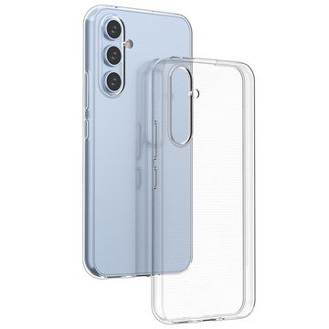 CoolGadget Handyhülle Transparent als 2in1 Schutz Cover Set für das Samsung Galaxy A54 5G 6,4 Zoll, 2x Glas Display Schutz Folie + 1x TPU Case Hülle für Galaxy A54 5G