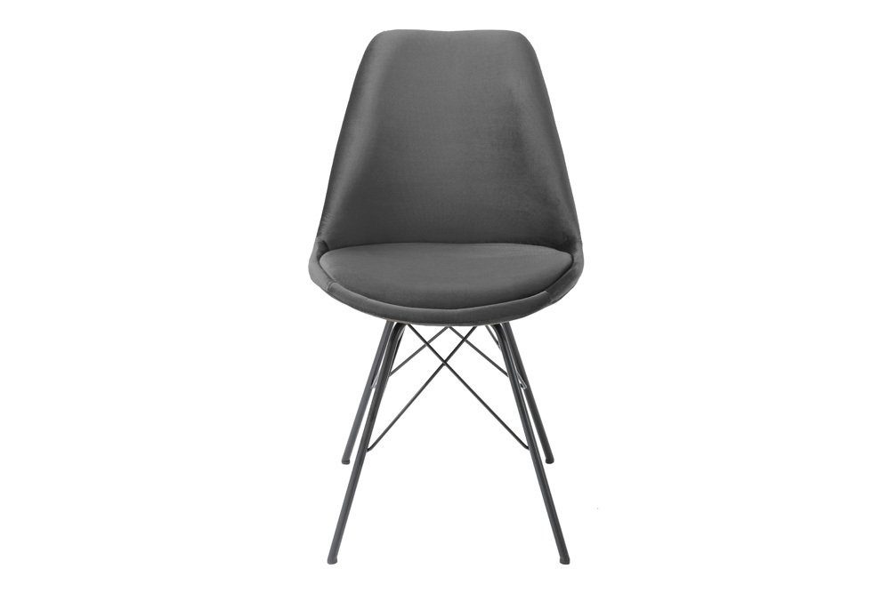 · Metall Samt St), / Design · Modern Esszimmer Stuhl riess-ambiente (Einzelartikel, 1 · MEISTERSTÜCK grau schwarz SCANDINAVIA