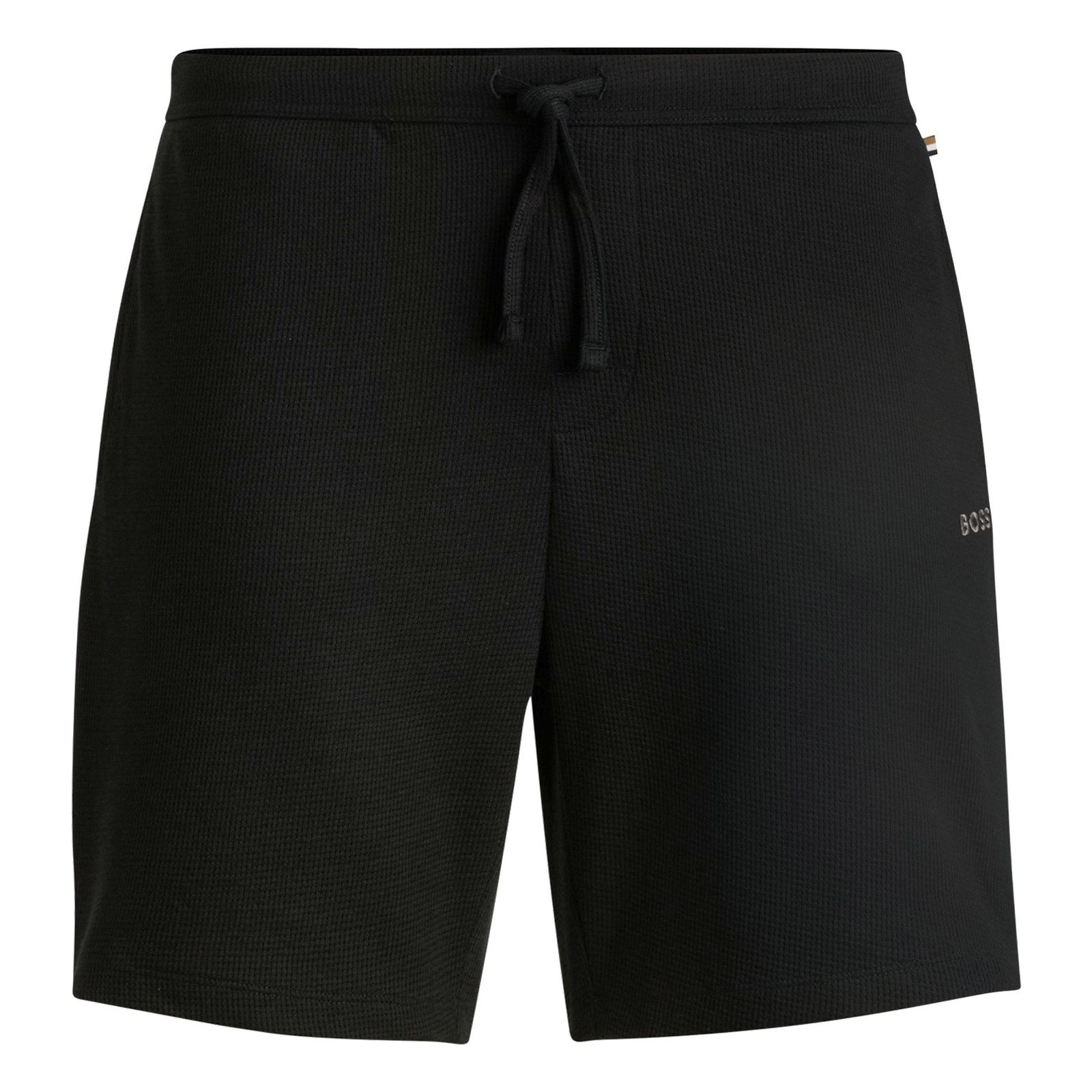 BOSS Shorts Waffle Shorts mit eingesticktem Markenlogo
