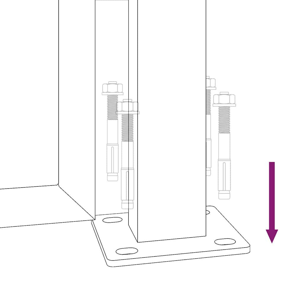 vidaXL Gartentor Gartentor Anthrazit 100x75 cm Stahl Bambus-Design