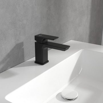 Villeroy & Boch Waschtischarmatur Subway 3.0 Einhebel 80, ohne Ablaufgarnitur, Standmontage - Matt Black