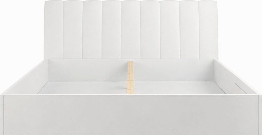 OTTO home Bett Maalissa Bettgestell mit gepolstertem Kopfteil mit/ohne Stauraum, Bettgestell, Schlaffläche 180x200 cm, Maße B/T/H: 186,6/223/100 cm – Bild 4 von 5