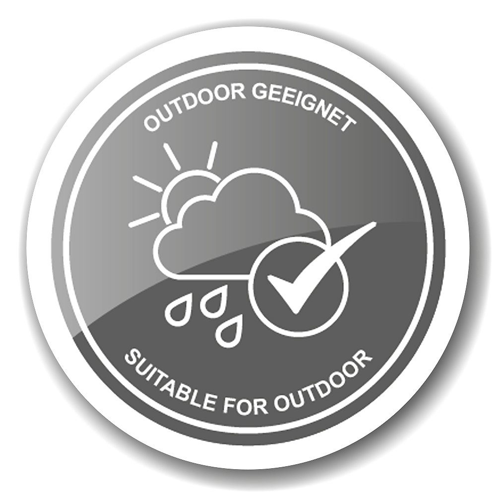 outdoor-geeignet cm, & mit Teakholz Bodenwindlicht Edelstahl, EDZARD 36 Miami, Griff, Laterne Höhe