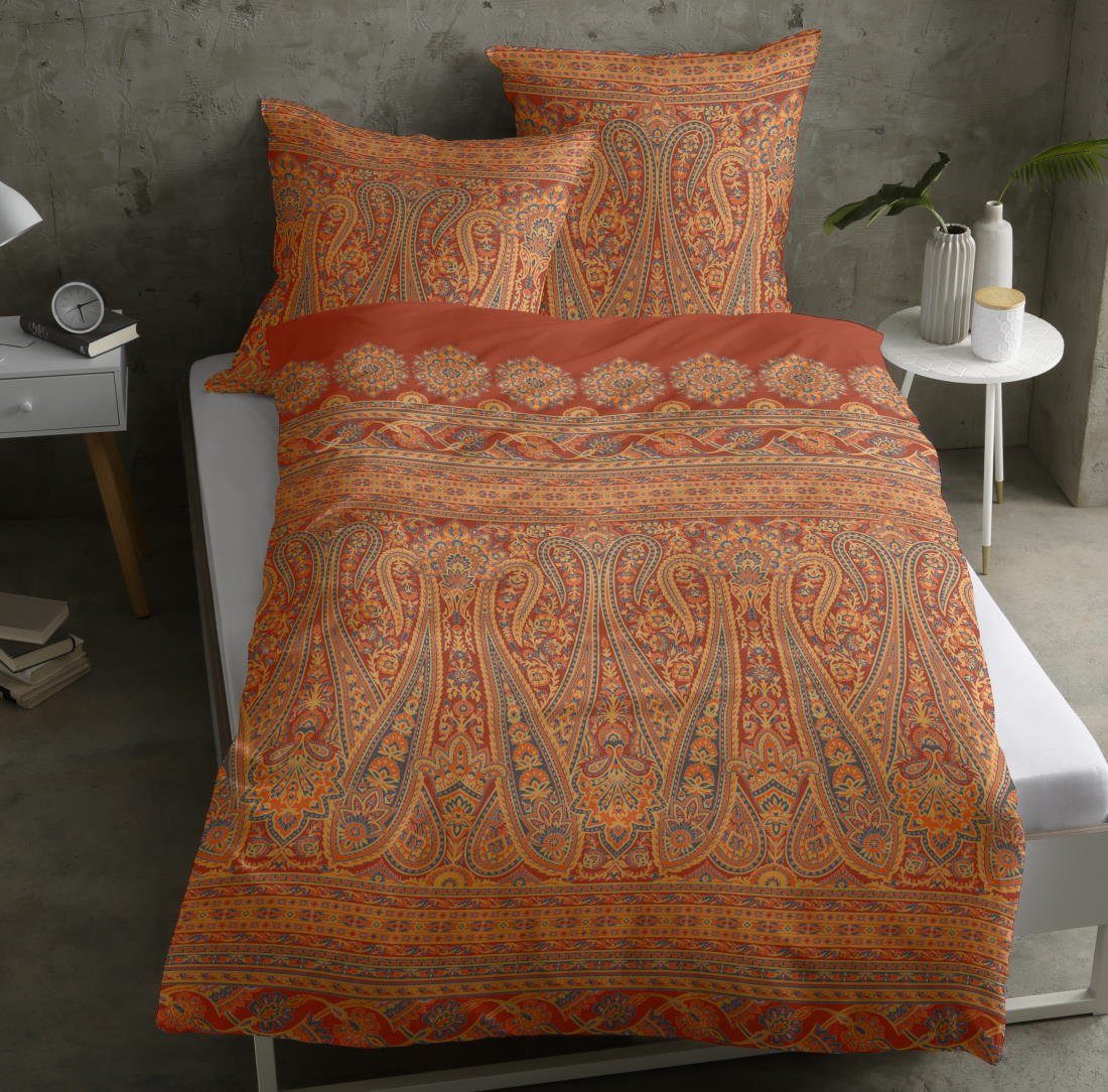 LIVING DREAMS Bettwäsche KIRANA reine Baumwolle Satin hautfreundlich hergestellt in EUROPA, Satin, italienischer Flair Paisleys Ornamente absolut hip