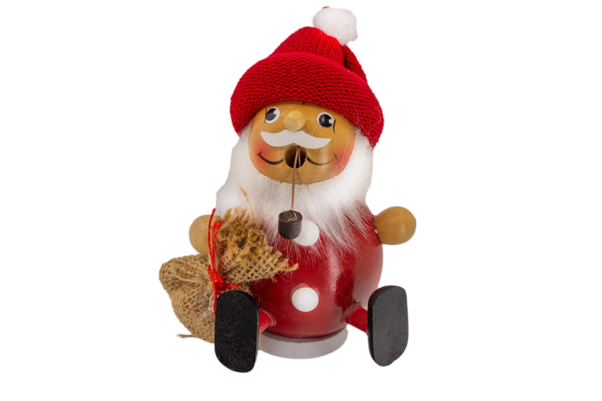 Kaladia Фигурка курильщик Kugelräucherfiguren aus Holz - Weihnachtsmann - Räucherkerzen Размер M, handbemalte Dekoration in niedlichem Stil - für jeden Raum
