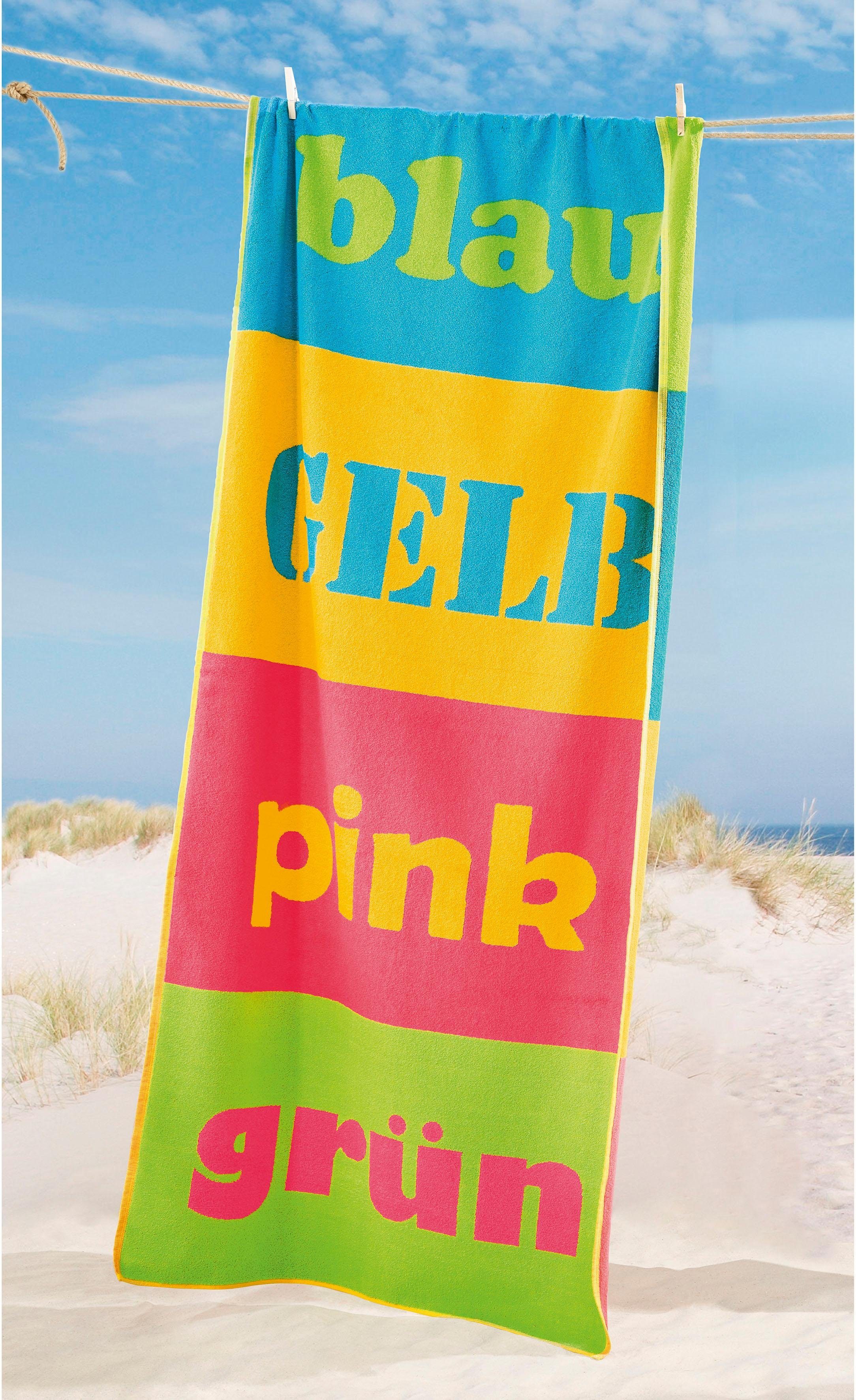 Dyckhoff Strandtuch Colours, Zwirnfrottee (1-St) günstig online kaufen