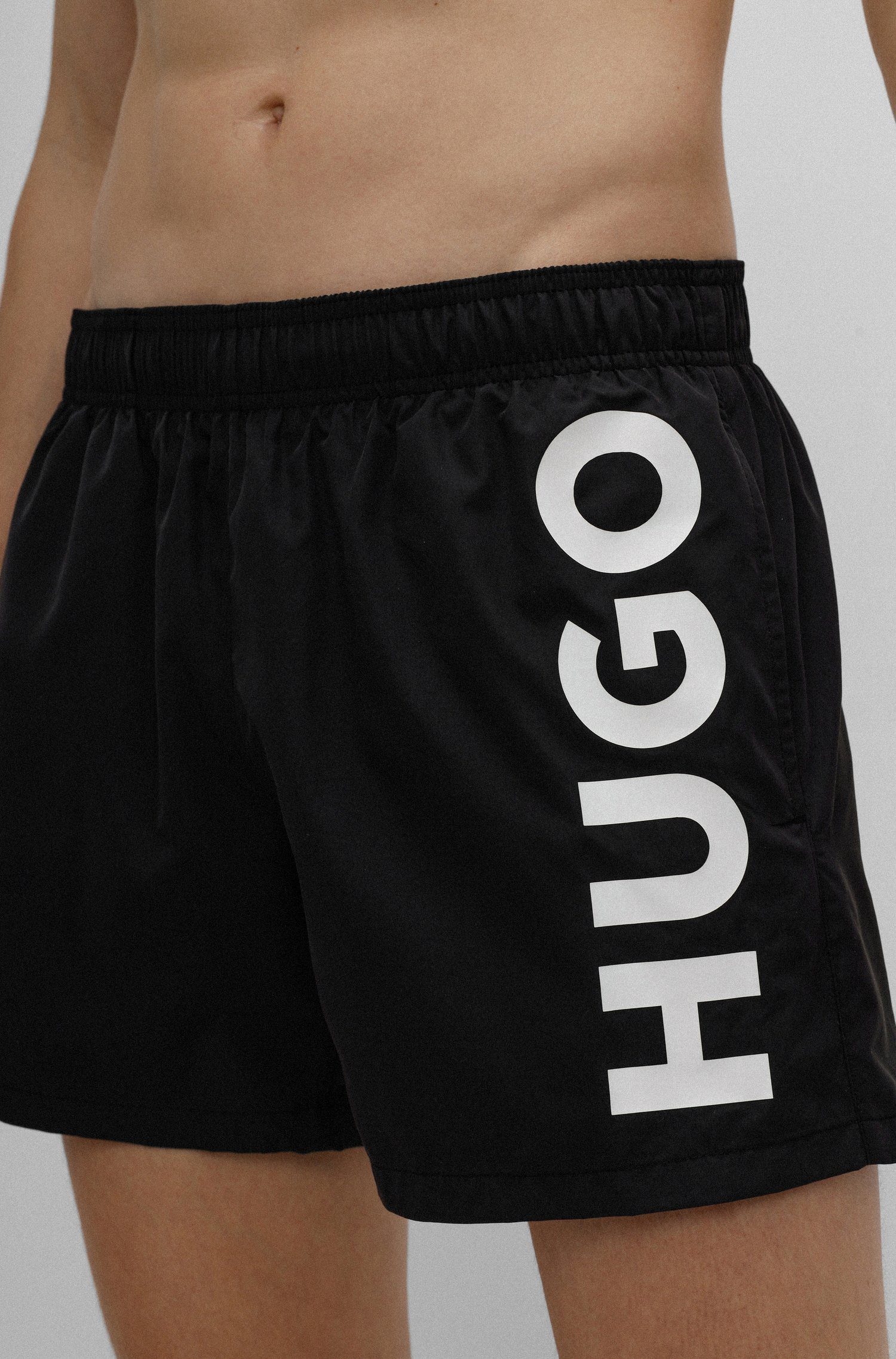 (001) Badehose Schwarz HUGO (1-St) Abas