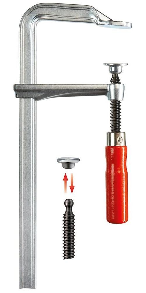 Schraubzwinge Original Ganzstahl-Schraubzwinge GZ mit bewährtem Holzgriff