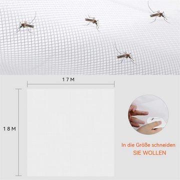 RefinedFlare Fliegengitter-Gewebe Bildschirme können ohne Bohren zugeschnitten werden, (Insektenfenster Fliegenvorhänge Moskitonetze), Weiß Anthrazit Transparent