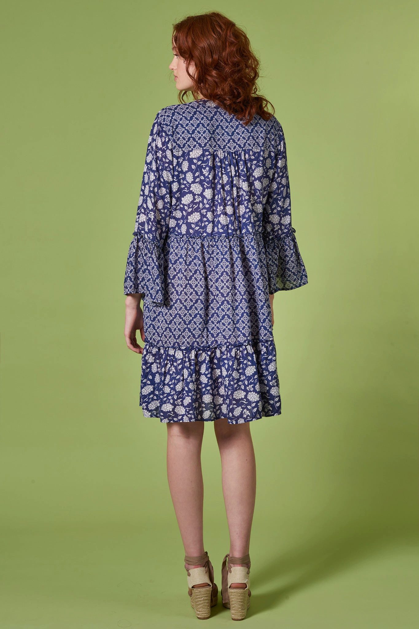 Himalaya Clothing Sommerkleid Kleid Damen aus fließender Viskose - Blumenkl günstig online kaufen