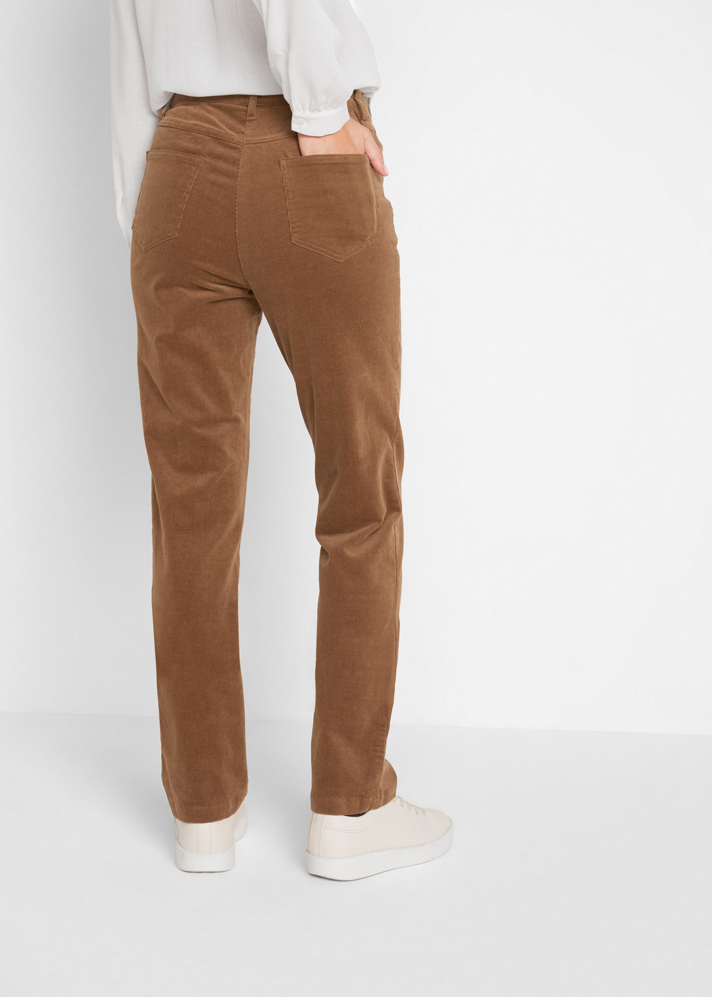 bonprix Cordhose aus Stretch-Material, Slim Fit, mit Eingrifftaschen