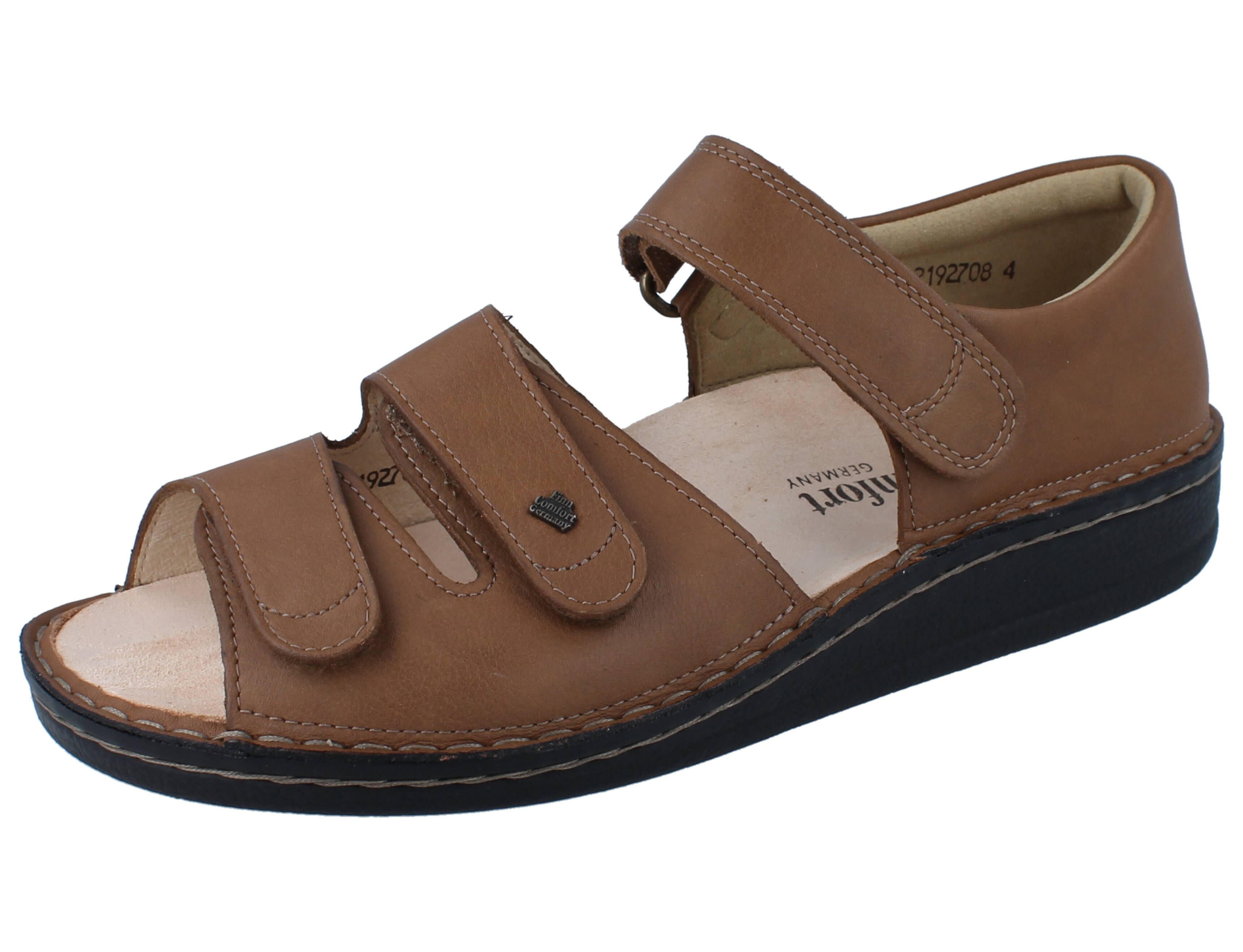 FINN COMFORT Baltrum Damen Herren Sandale braun Glattleder - Größe: Sandale