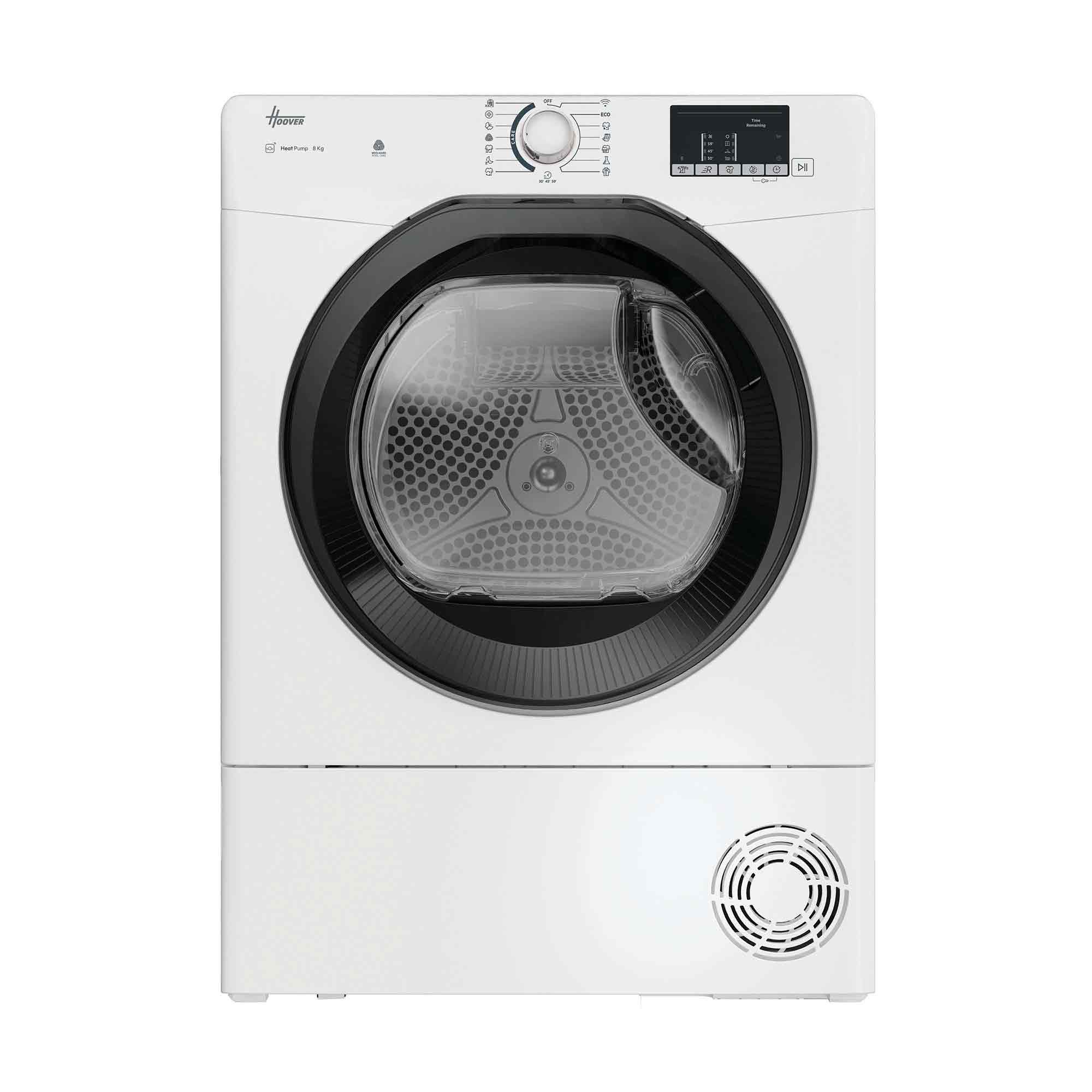 Hoover Wärmepumpentrockner HR EH8N2DBE-S, WiFi + Bluetooth, Woolmark, AquaVision, Startzeitvorwahl