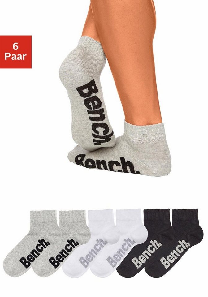 Bench. Kurzsocken (Set, 6-Paar) mit komfortablem Rippbündchen