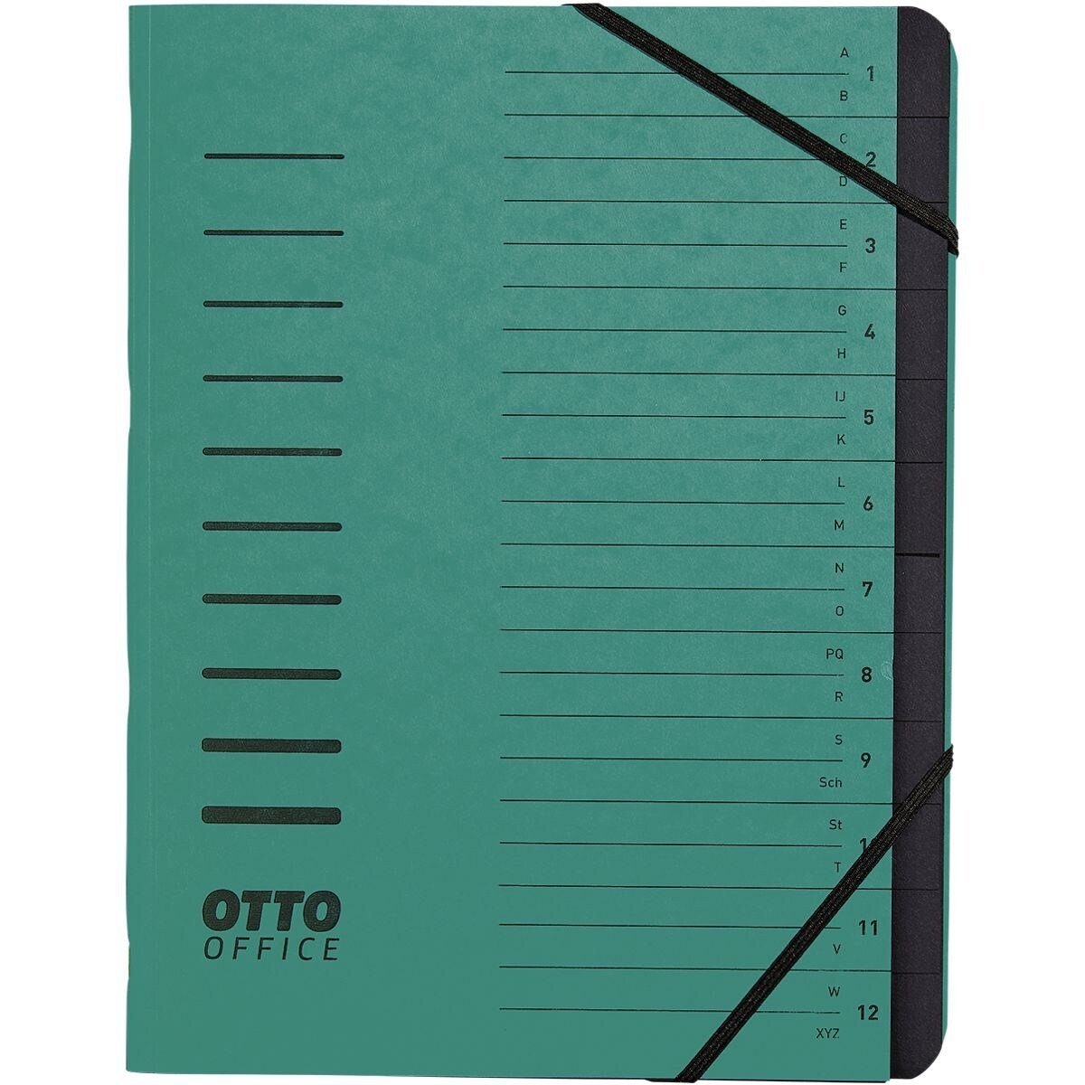 Otto Office Organisationsmappe Standard, Sammelmappe mit 12 Fächern, DIN A4