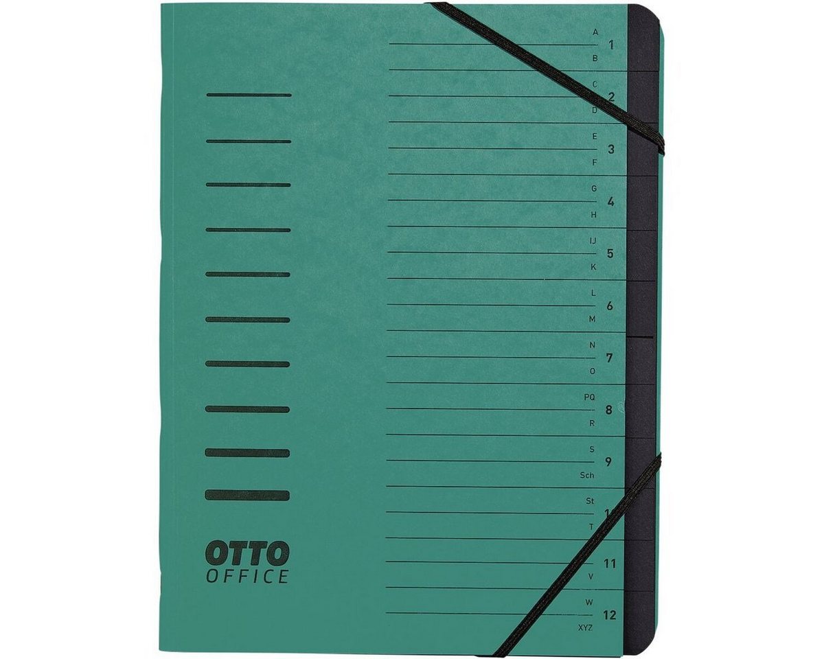 Otto Office Organisationsmappe Standard, Sammelmappe mit 12 Fächern, DIN A4