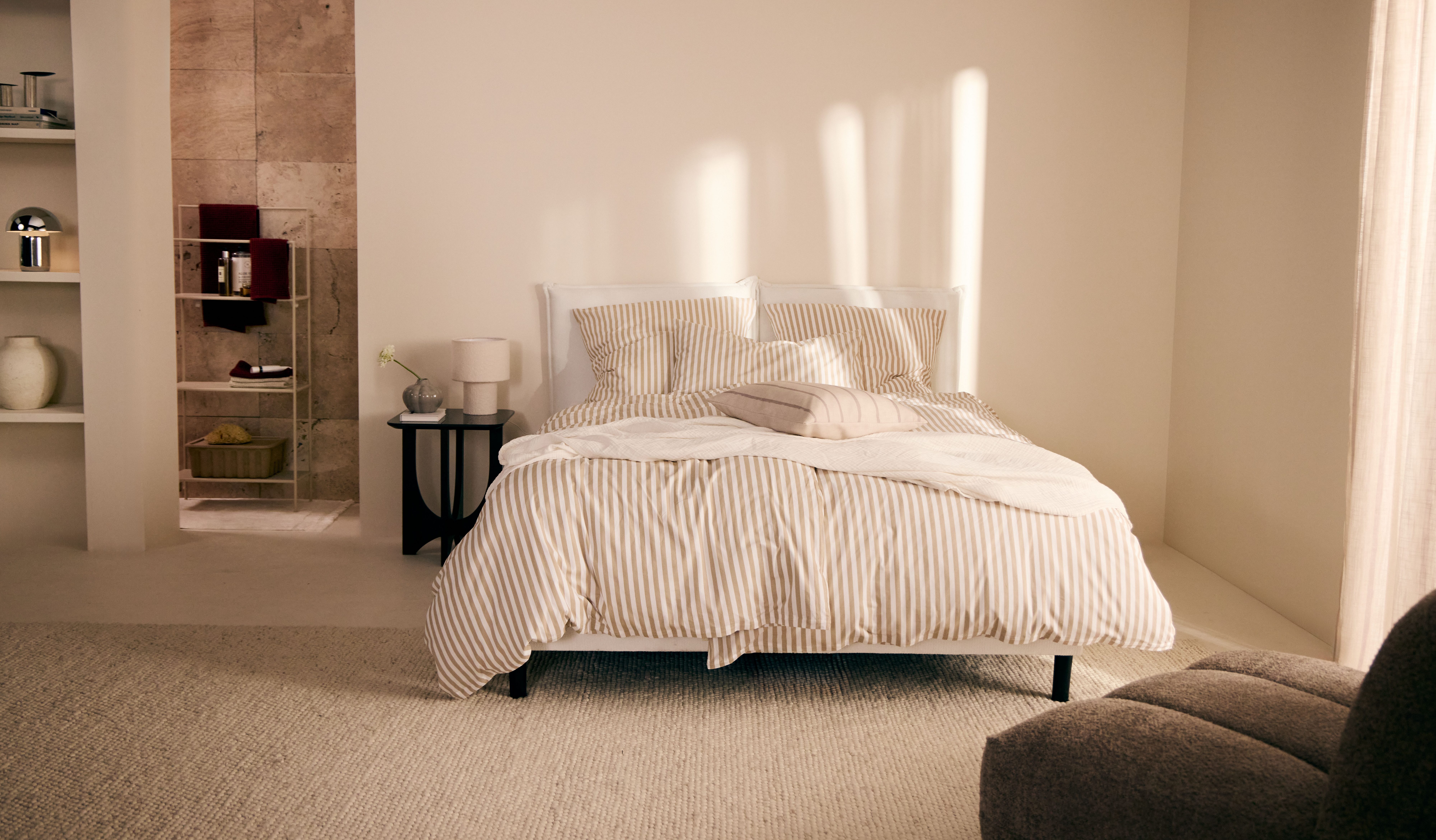 LeGer Home by Lena Gercke Bett ERIK Boxbett mit Bonnell-/Taschen-Federkernmatratze, Breite 160/180cm, wahlweise Härtegrad der Matratze H2/H3/H4, Polsterbett mit/ohne Topper
