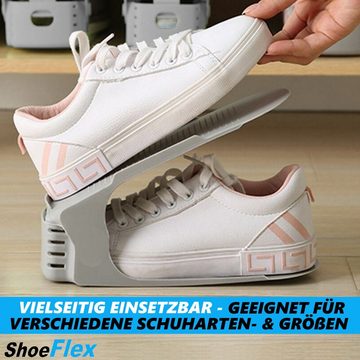 MAVURA Schuhstapler ShoeFlex Schuhstapler Schuhorganizer Schuhschrank Schuhordner Regal, Schuhhalter für 50% mehr Platz im Schuhregal! 6er Set