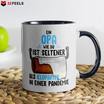 22Feels Tasse Opa Geschenk Geburtstag Grossvater Rentner Kaffeetasse Männer Familie, Keramik, Made in Germany, Spülmaschinenfest, Zweifarbig