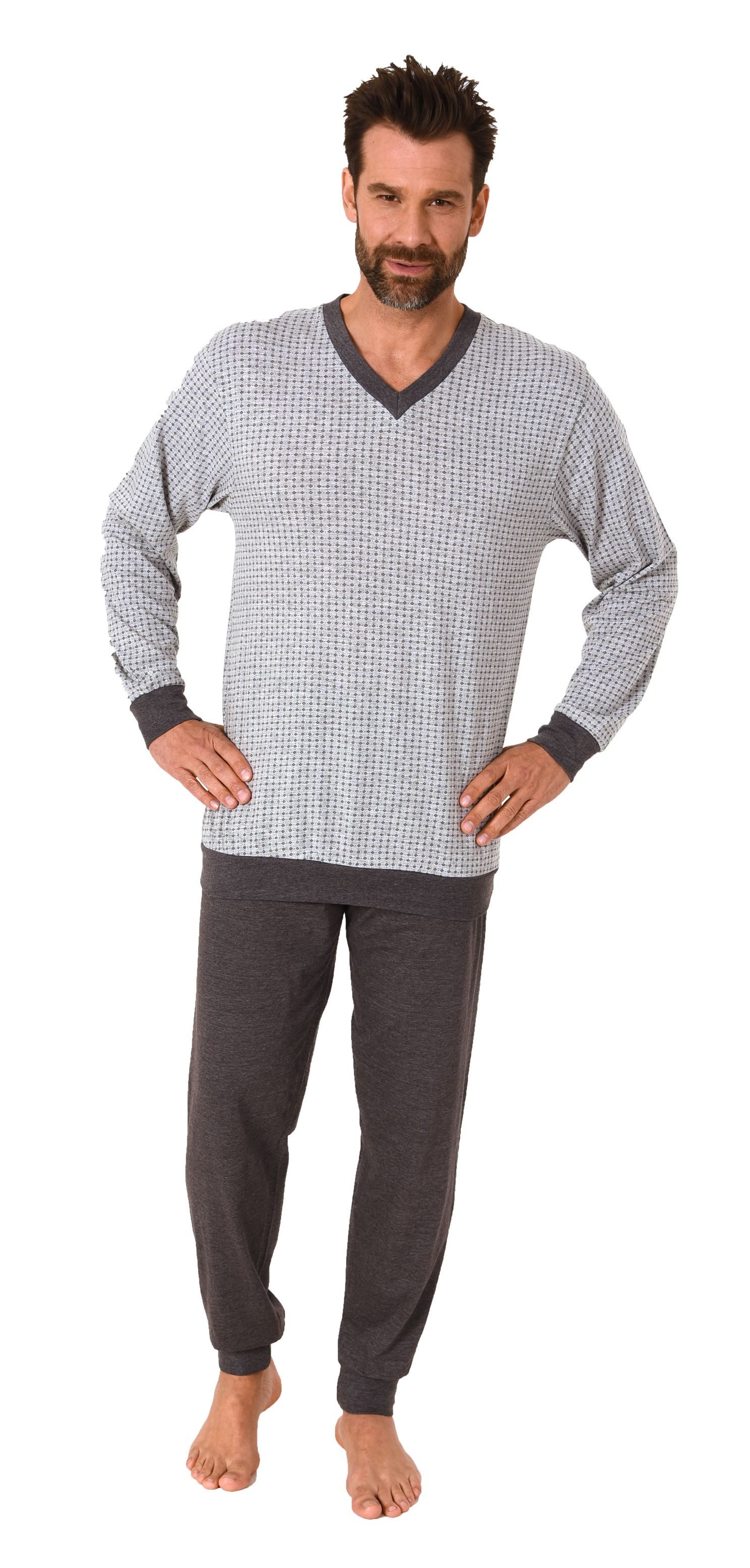 Normann Pyjama Normann Herren langarm Schlafanzug günstig online kaufen