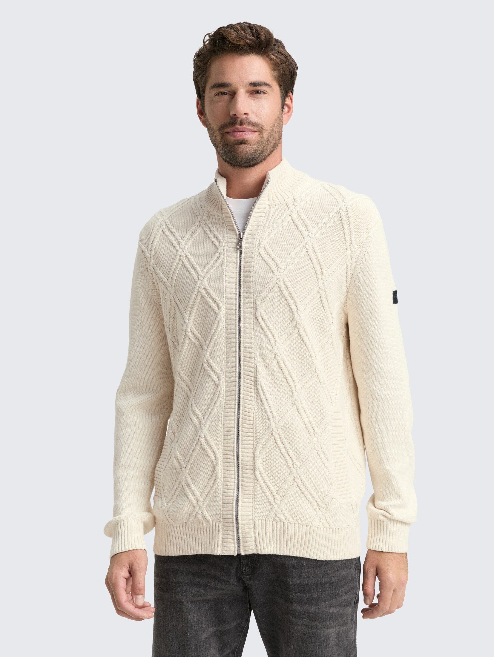 TOM TAILOR Cardigan Strickjacke mit Zopfmuster günstig online kaufen